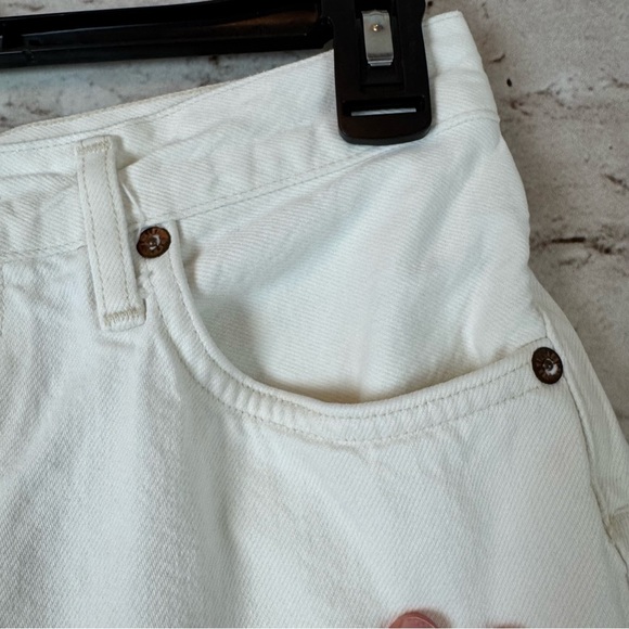 AGOLDE Size 25 Reese Cut Off Denim Jean Shorts Tissue Button Fly A9002-1183 - Picture 7 of 12